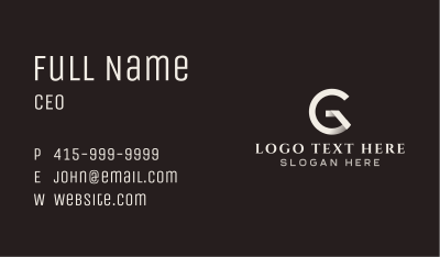 Generic Company Letter G Business Card