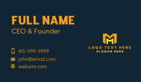 Tribal Letter M Consultant Business Card