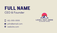 Sunset Mountain Peak Business Card