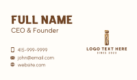 Brown Wood Letter I Business Card