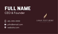 Feather Writer Author Business Card