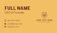 Pomeranian Dog Pet Outline Business Card