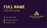 Letter A Investment Firm Business Card