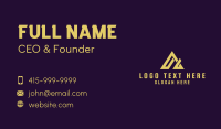 Letter A Investment Firm Business Card