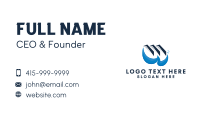 Roof Wave Letter M Business Card