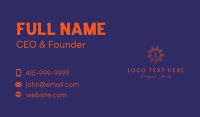 Orange Leaf Circle  Business Card Design