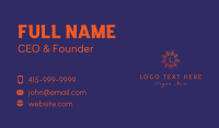 Orange Leaf Circle  Business Card