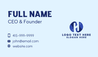 Blue Fishing Letter H Business Card
