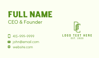 Green Leaf DC Monogram Business Card
