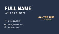 Varsity Team Wordmark Business Card Design