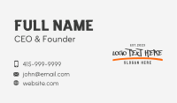 Simple Graffiti Wordmark Business Card