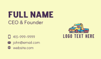 Colorful Flatbed Truck Business Card