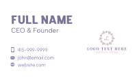 Flower Garland Lettermark Business Card Design