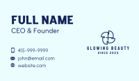 Blue Outline Windmill Business Card
