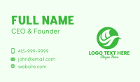 Green Organic Leaf Business Card