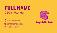 Number 5 Business Card example 3