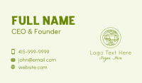 Green Camping Campfire Business Card