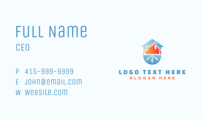 Heating & Cooling Home Business Card