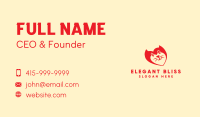 Red Pet Cat Business Card