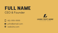 Italic Professional Logistics Lettermark Business Card Design