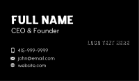 Black & White Text Wordmark Business Card Design