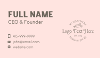 Elegant Flower Wordmark Business Card Design