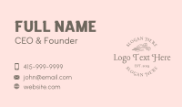 Elegant Flower Wordmark Business Card