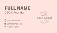 Elegant Flower Wordmark Business Card