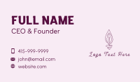 Violet Vulva Flame Business Card Design