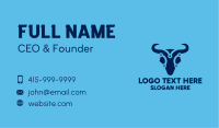 Digital Blue Bull Business Card Design