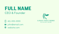 Green Sprout Letter K Business Card