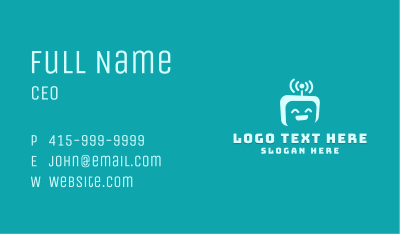 Robot Tech Smile Business Card Image Preview