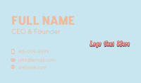 Classic Vintage Wordmark  Business Card