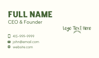 Minimalist Leaf Wordmark Business Card