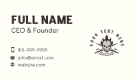 Warrior Flame Skull Business Card