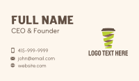 Twisted Coffee Cup  Business Card Design