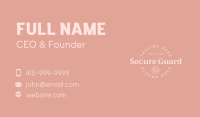 Whimsical Floral Serif Wordmark Business Card
