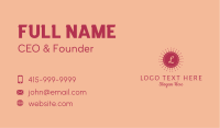 Dainty Beauty Brand Letter  Business Card