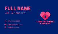 Digital Lock Heart  Business Card Design