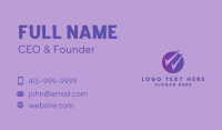 Corporate Double Check Mark Business Card Design