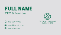 Green Bitcoin Letter S Business Card