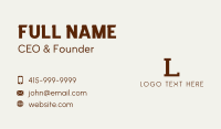 Minimalist Event Lettermark Business Card
