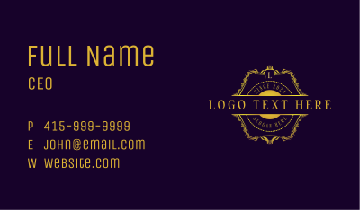 Luxury Ornamental Crest Business Card