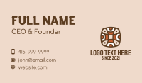 Ancient Aztec Pattern Business Card Design