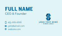 Blue 3d Digital Letter S Business Card