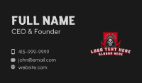 Skull Gamer Shield Business Card