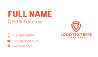 Orange Letter B Shield Business Card