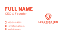Orange Letter B Shield Business Card Design