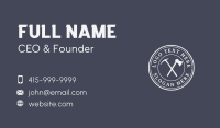 White Axe Tool Business Card