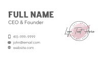 Fashion Boutique Wordmark Business Card